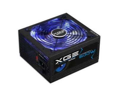 Tooq XGE II Fuente de Alimentacion Gaming 600W ATX 2.3 12V - PFC Activo - Certificacion 80 Plus Bronze - Ventilador Silencioso 140mm con Iluminacion LED - Color Negro