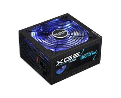 Tooq XGE II Fuente de Alimentacion Gaming 800W ATX 2.3 12V - PFC Activo - Certificacion 80 Plus Bronze - Ventilador Silencioso 140mm con Iluminacion LED - Color Negro