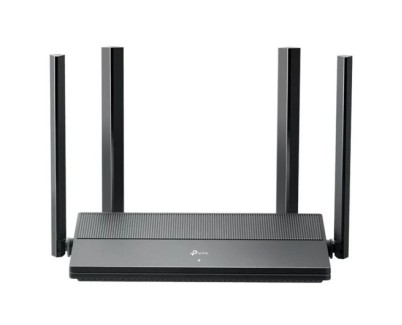 TP-Link EX141 Router Inalambrico AX1500 WiFi 6 Dual Band - 4 Puertos RJ-45 - MU-MIMO - WPA3 - 4 Antenas Exteriores - Color Negro