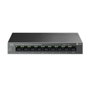 TP-Link LS109P LiteWave Switch con 9 Puertos RJ45 100Mbps - No Administrado - 8xPoE+ - Plug and Play - Recuperacion Automatica - Carcasa Metalica - Color Negro