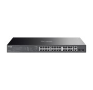 TP-Link Omada ES228GP Switch 28 Puertos - Gestionado - 26xRJ45 PoE+ 1Gbps - 2xSFP 1Gbps - Soporta QOS - 2 Ventiladores Internos - Conmutacion hasta 56Gbps - Carcasa Metalica - Color Negro