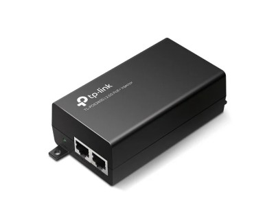 TP-Link Omada POE260S Inyector PoE - 30W - Velocidad hasta 2.5Gbps - Incluye Accesorios - WiFi - Ethernet - Deteccion Automatica - Fuente de Alimentacion Integrada - Color Negro