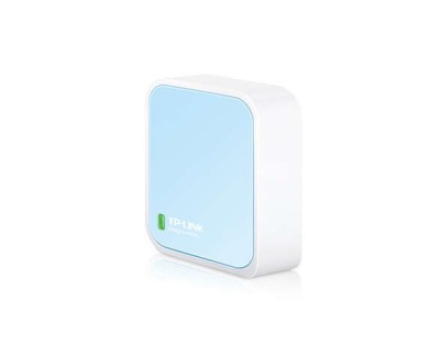 TP-Link Router inalambrico Nano N 300Mbps - 1 EP ETH - 1 EP Micro USB -Antena Interna - Color Blanco/Azul