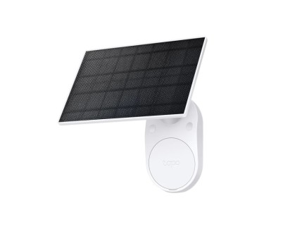 TP-Link Tapo A201 Panel Solar con Soporte para Camaras - 2.5W - Cable 4m - IP65 - Incluye Accesorios de Montaje - Color Blanco y Negro