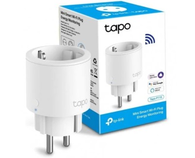 TP-Link Tapo P115 Mini Enchufe Inteligente Wi-Fi - Monitor Energia - Ideal para Regletas - Temporizador - Control por Voz