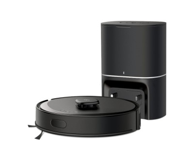 TP-Link Tapo RV30 Max Plus Robot Aspirador Inteligente WiFi 5300 Pa + Estacion de Vaciado Automatico - Barrido y Fregado - Autonomia hasta 150min - 5 Niveles de Potencia - Color Negro