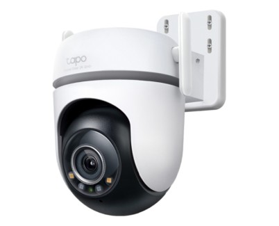 TP-Link Tapo TC42 Camara de Seguridad Exterior - 2K QHD - Deteccion con IA - WiFi - RJ45 - IP66 - Resolucion de 4Mpx - Vision Nocturna - Audio Bidireccional - Color Blanco y Negro
