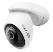 TP-Link Tapo TC46 Camara de Seguridad para Exterior - IP66 - WiFi - Ethernet - Resolucion de 8Mpx - Vision Nocturna - Audio Bidireccional - Color Blanco y Negro