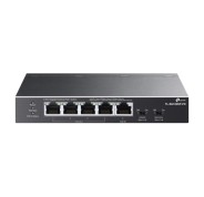 TP-Link TL-SG1005P-PD Switch 5 Puertos RJ45 1Gbps - Alcance hasta 250m con Cable - Conmutacion hasta 10Gbps - Recuperacion Automatica - Plug and Play - Carcasa Metalica - Color Negro