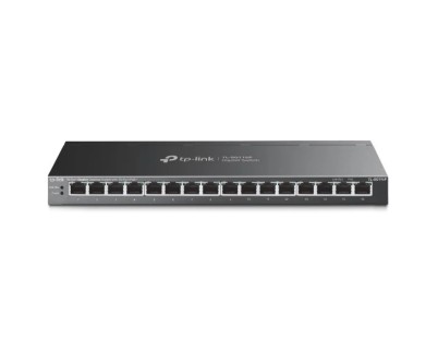 TP-Link TL-SG116P Switch 16 Puertos - No Administrado - RJ45 PoE 1Gbps - Conmutacion hasta 32Gbps - Recuperacion Automatica - Color Negro