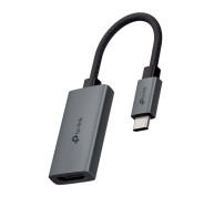 TP-Link UA520C Adaptador HDMI a USB-C - Cable 10cm - HDMI 4K Hembra - USB-C Macho - Plug and Play - Aluminio - Color Gris Oscuro