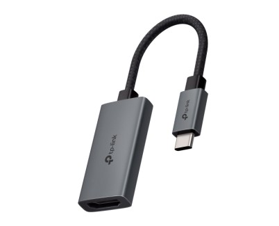 TP-Link UA520C Adaptador HDMI a USB-C - Cable 10cm - HDMI 4K Hembra - USB-C Macho - Plug and Play - Aluminio - Color Gris Oscuro