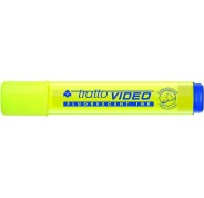 Tratto Video Marcador Fluorescente - Punta Biselada - Tinta Base de Agua - Secado Rapido - Color Amarillo Fluorescente