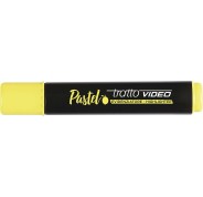 Tratto Video Pastel Marcador Fluorescente - Punta Biselada - Tinta al Agua - Secado Rapido - Color Amarillo Limon