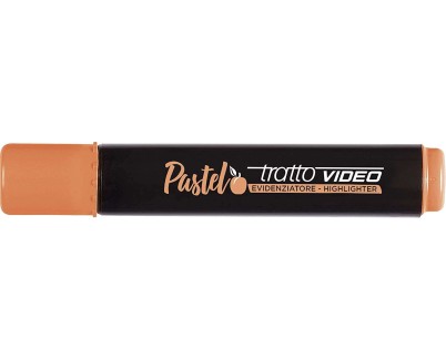 Tratto Video Pastel Marcador Fluorescente - Punta Biselada - Tinta al Agua - Secado Rapido - Color Naranja Albaricoque