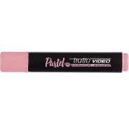 Tratto Video Pastel Marcador Fluorescente - Punta Biselada - Tinta al Agua - Secado Rapido - Color Rosa Pomelo