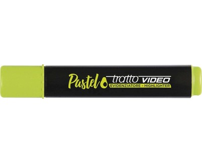 Tratto Video Pastel Marcador Fluorescente - Punta Biselada - Tinta al Agua - Secado Rapido - Color Verde Aguacate