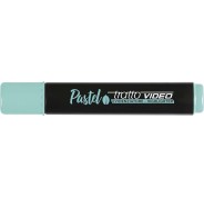 Tratto Video Pastel Marcador Fluorescente - Punta Biselada - Tinta al Agua - Secado Rapido - Color Verde Menta