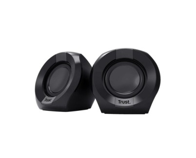 Trust Altavoces 2.0 USB 8W - Entrada y Salida Jack 3.5mm - Cable de 1.30m - Color Negro