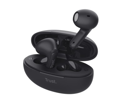 Trust Auriculares Inalambricos Yavi - Inalambricos, Bluetooth - ENC - Color Negro