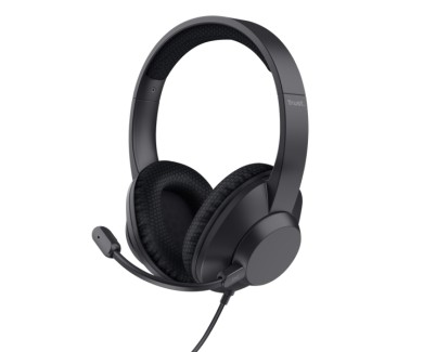 Trust Ayda Max Auriculares con Microfono USB - Diadema Acolchada - Cancelacion de Ruido - Cable de 1.80m