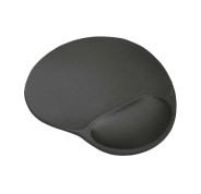 Trust BigFoot Alfombrilla Raton Ergonomica - Reposamuñecas de Gel - Medidas 23.6x20.5x1.6 cm - Color Negro