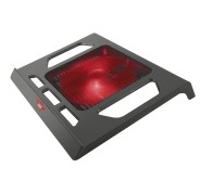 Trust Gaming GXT 220 Kuzo Base de Refrigeracion para Portatil hasta 17.3" - Ventilador Silencioso con Iluminacion Roja - Color Negro