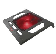 Trust Gaming GXT 220 Kuzo Base de Refrigeracion para Portatil hasta 17.3\" - Ventilador Silencioso con Iluminacion Roja - Color Negro