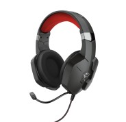 Trust Gaming GXT 323 Carus Auriculares con Microfono - Microfono Flexible - Diadema Ajustable - Amplias Almohadillas - Altavoces de 50mm - Cable Trenzado de 1.20m - Color Negro
