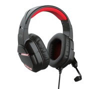 Trust Gaming GXT 448 Nixxo Auriculares con Microfono - Microfono Plegable - IlumInacion LED - Diadema Ajustable - Altavoces de 50mm - Cable Trenzado de 2.30m - Color Negro