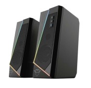 Trust Gaming GXT 609 Zoxa Altavoces USB 2.0 12W - Iluminacion LED RGB - Altavoz de 40mm - Color Negro