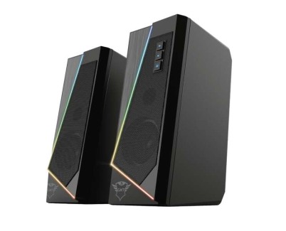 Trust Gaming GXT 609 Zoxa Altavoces USB 2.0 12W - Iluminacion LED RGB - Altavoz de 40mm - Color Negro