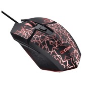 Trust GXT 113 Felox Raton Gaming con 6 Botones - Ajustable hasta 6400dpi - Luz LED RGB - 42x70x131mm - Color Negro