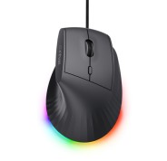 Trust GXT 145 Rexxa Raton Gaming Ergonomico con 10 Botones - Ajustable hasta 12.800dpi - Luz LED RGB - Multidispositivo - 59x79x120mm - Color Negro