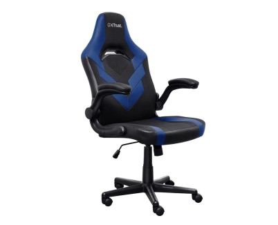 Trust GXT 703B Riye Silla Gaming - Reposabrazos - Ruedas de Nylon - Piston de Gas Clase 4 - Base Metal - Peso Max. 140Kg - Color Negro/Azul