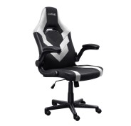 Trust GXT 703W Riye Silla Gaming - Reposabrazos - Ruedas de Nylon - Piston de Gas Clase 4 - Base Metal - Peso Max. 140Kg - Color Negro/Blanco