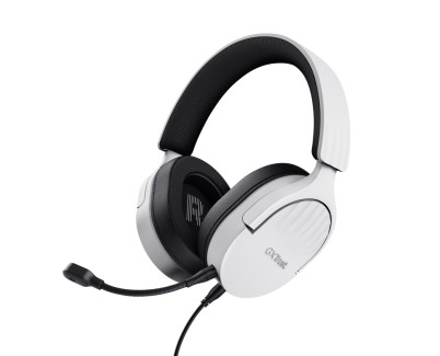 Trust GXT489 Fayzo Auriculares Gaming con Microfono Flexible y Desmontable - Diadema Ajustable - Controles de Facil Acceso - Cable de 1.2m - Color Blanco
