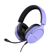 Trust GXT489 Fayzo Auriculares Gaming con Microfono Flexible y Desmontable - Diadema Ajustable - Controles de Facil Acceso - Cable de 1.2m - Color Morado