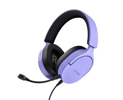 Trust GXT489 Fayzo Auriculares Gaming con Microfono Flexible y Desmontable - Diadema Ajustable - Controles de Facil Acceso - Cable de 1.2m - Color Morado