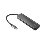 Trust Halyx Hub USB-C 3.2 con 4 Puertos USB-A - Hasta 5Gbps - Aluminio