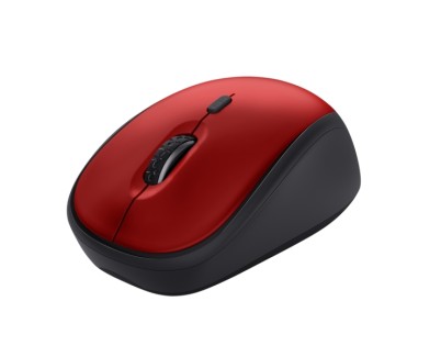 Trust Ivy+ Raton Inalambrico  - 1600dpi - Compacto - 12 Meses de Atonomia - Color Rojo