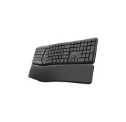 Trust Keyra Teclado Inalambrico Bluetooth - Multidispositivo - Teclas Ergonomicas y Silenciosas - Coloe Negro