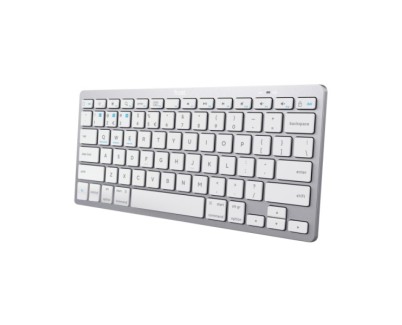 Trust Mini Teclado Ultrafino Inalambrico - Conectividad Bluetooth 4.0 - Idioma Espa&ntilde;ol - Color Gris