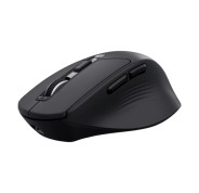 Trust Niven Raton Inalambrico de 7 Botones - Ajustable hasta 3200dpi - Bluetooth - Recargable - Indicadores LED - Clic Silencioso - Receptor USB-C - Multidispositivo - 44x73x110mm - Color Negro