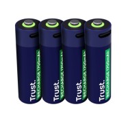 Trust Pack de 4 Pilas Recargables 1700 mAh AA