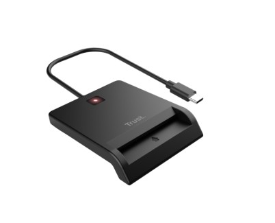 Trust Primo Lector de Tarjetas Inteligentes USB - Compatible DNI 4.0 - eID, eDowod y CIE - Color Negro