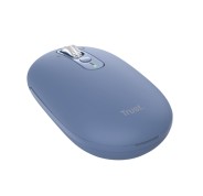Trust Seron Raton Inalambrico - Ajustable hasta 3200dpi - Bluetooth - Recargable - Clic Silencioso - Receptor USB-C - Multiplataforma - 31x62x111mm - Color Azul