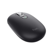 Trust Seron Raton Inalambrico - Ajustable hasta 3200dpi - Bluetooth - Recargable - Clic Silencioso - Receptor USB-C - Multiplataforma - 31x62x111mm - Color Negro