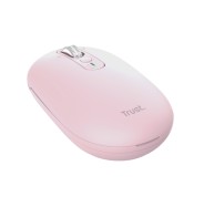 Trust Seron Raton Inalambrico - Ajustable hasta 3200dpi - Bluetooth - Recargable - Clic Silencioso - Receptor USB-C - Multiplataforma - 31x62x111mm - Color Rosa