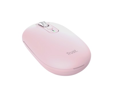 Trust Seron Raton Inalambrico - Ajustable hasta 3200dpi - Bluetooth - Recargable - Clic Silencioso - Receptor USB-C - Multiplataforma - 31x62x111mm - Color Rosa